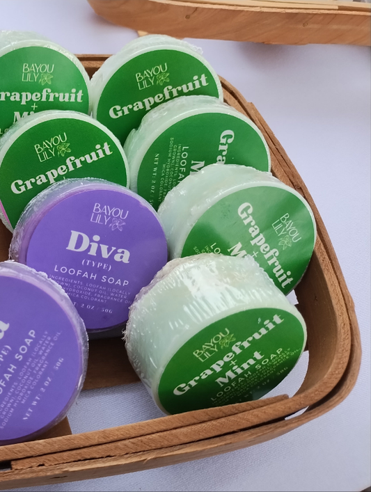 Grapefruit + Mint Loofah Soap (mini)
