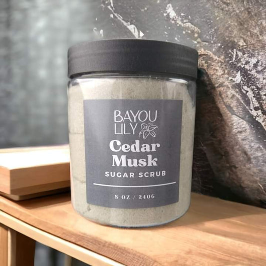 Cedar Musk Sugar Scrub (BLS)